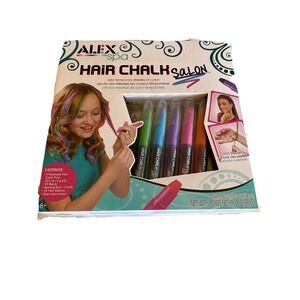 Alex Spa Hair Chalk Salon 738W Temporary Washable Color Pens Beads Kit 56pc NEW